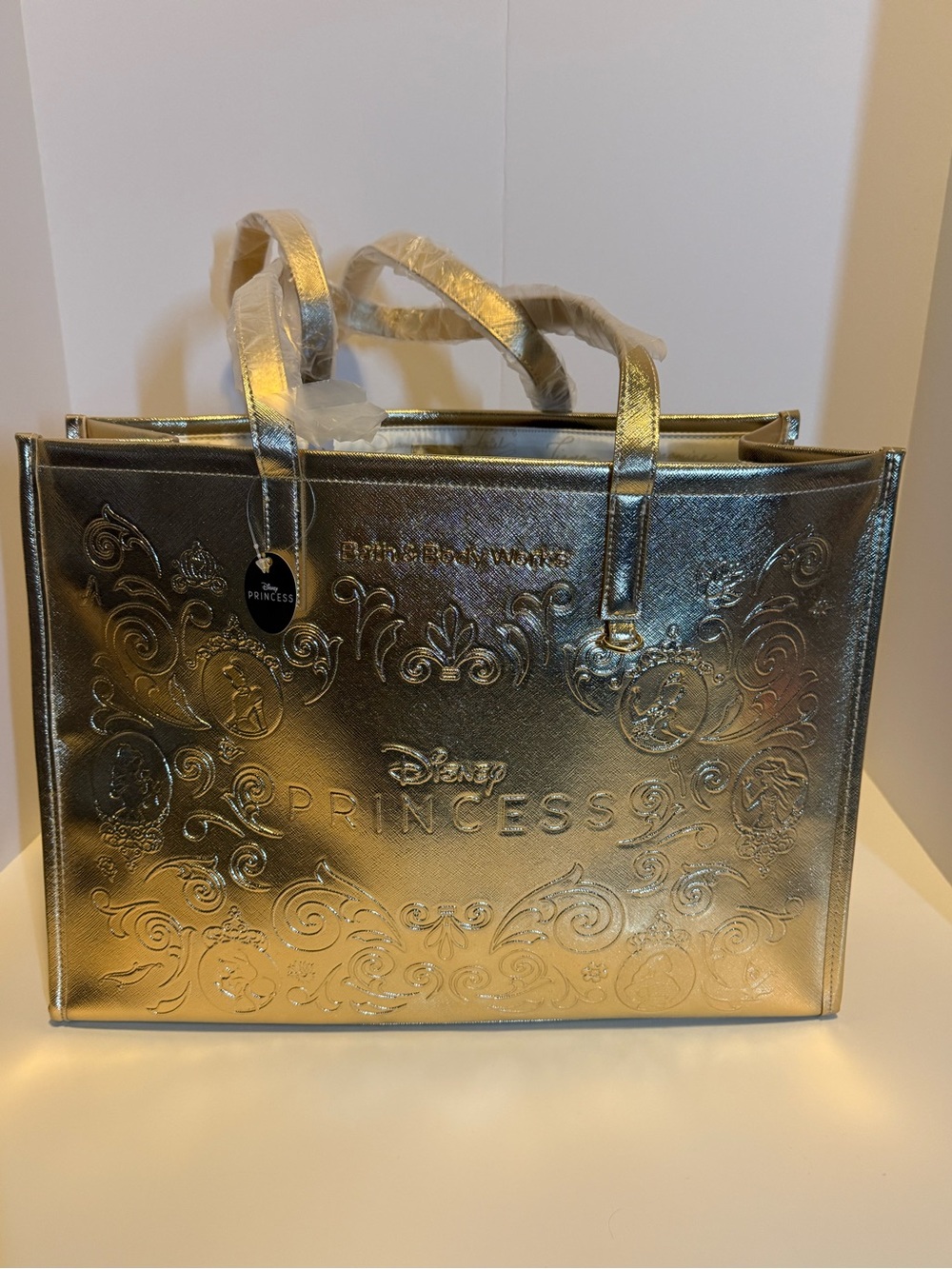 Disney Metallic Gold Princess Embossed Tote
